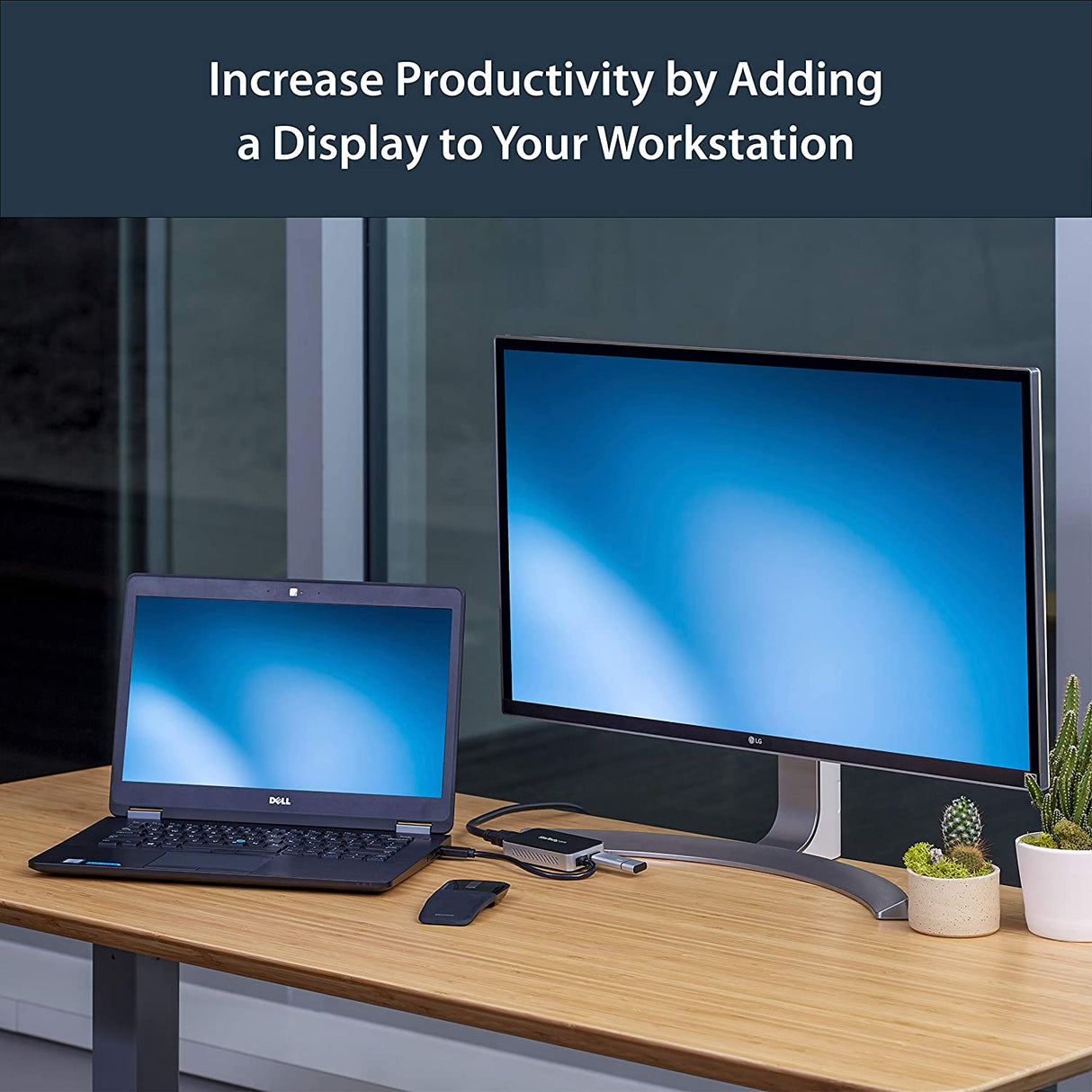 StarTech.com USB 3.0 to HDMI & DVI Adapter with 1x USB Port - External Video & Graphics Card Adapter - Dual Monitor Hub - Supports Windows (USB32HDEH), Black 1x USB-A 3.0 | HDMI