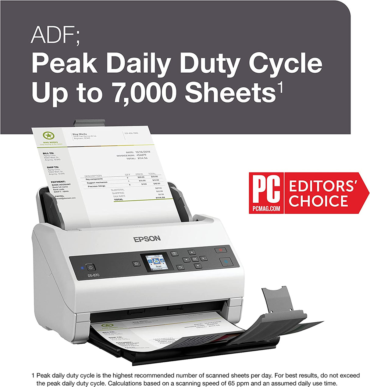 Epson America DS870 Document Scanner - B11B250201