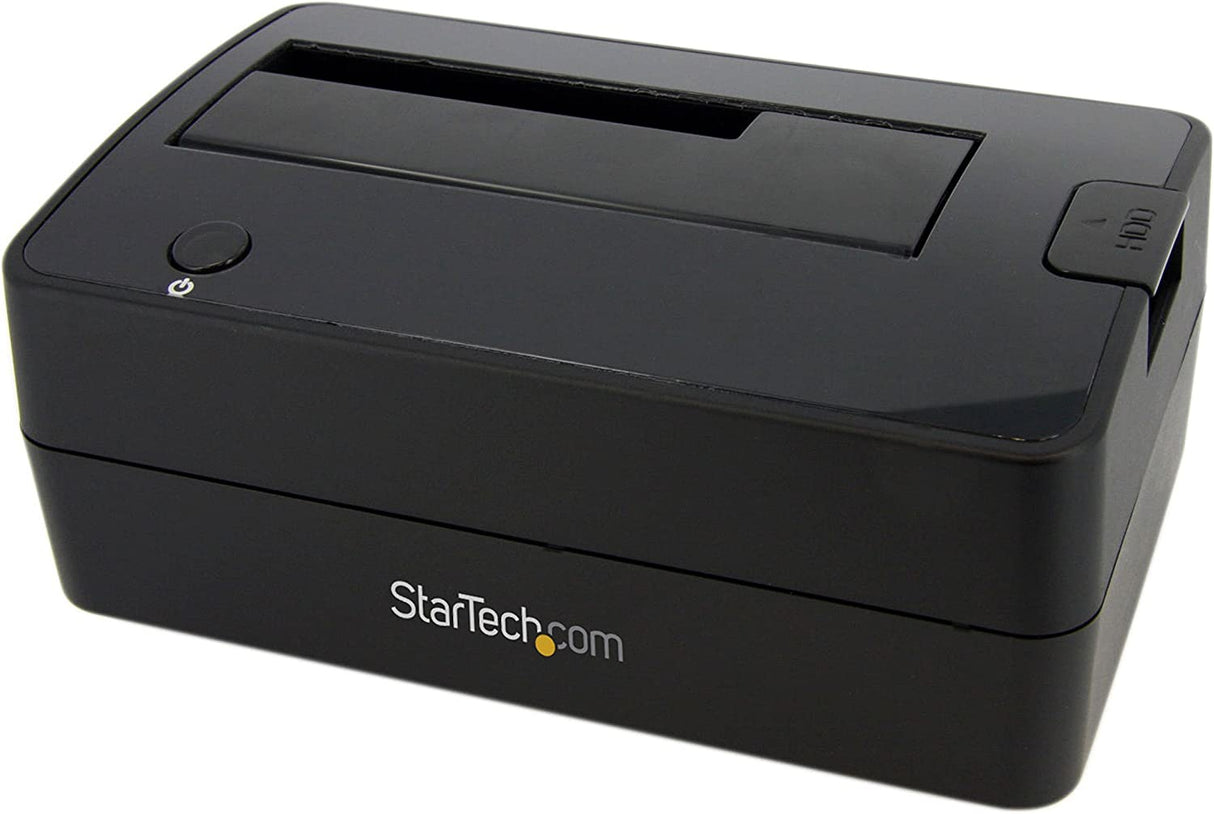 StarTech.com Single Bay USB 3.0 to SATA Hard Drive Docking Station, USB 3.0 (5 Gbps) Hard Drive Dock, External 2.5/3.5" SATA I/II/III HDD/SSD Docking Station, Top-Loading Hard Drive Bay (SATDOCKU3S) 1 Bay USB 3.0