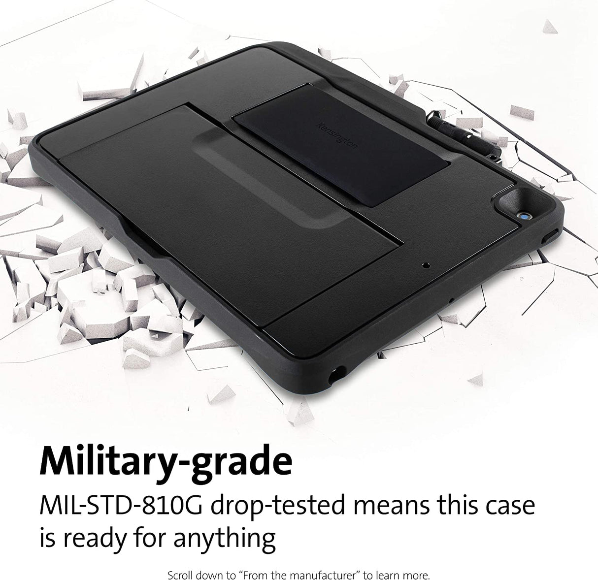 Kensington iPad 10.2 inch Case - Blackbelt 2nd Degree Rugged Case for iPad 10.2 inch with Drop Protection, Screen Protector & Apple Pencil Holder (K97321WW)