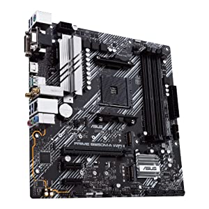 ASUS Prime B550M-A WiFi II AMD AM4 (3rd Gen Ryzen™) Micro ATX Motherboard (PCIe 4.0, WiFi 6, ECC Memory, 1Gb LAN, HDMI 2.1/D-Sub, 4K@60HZ, Addressable Gen 2 RGB Header and Aura Sync)