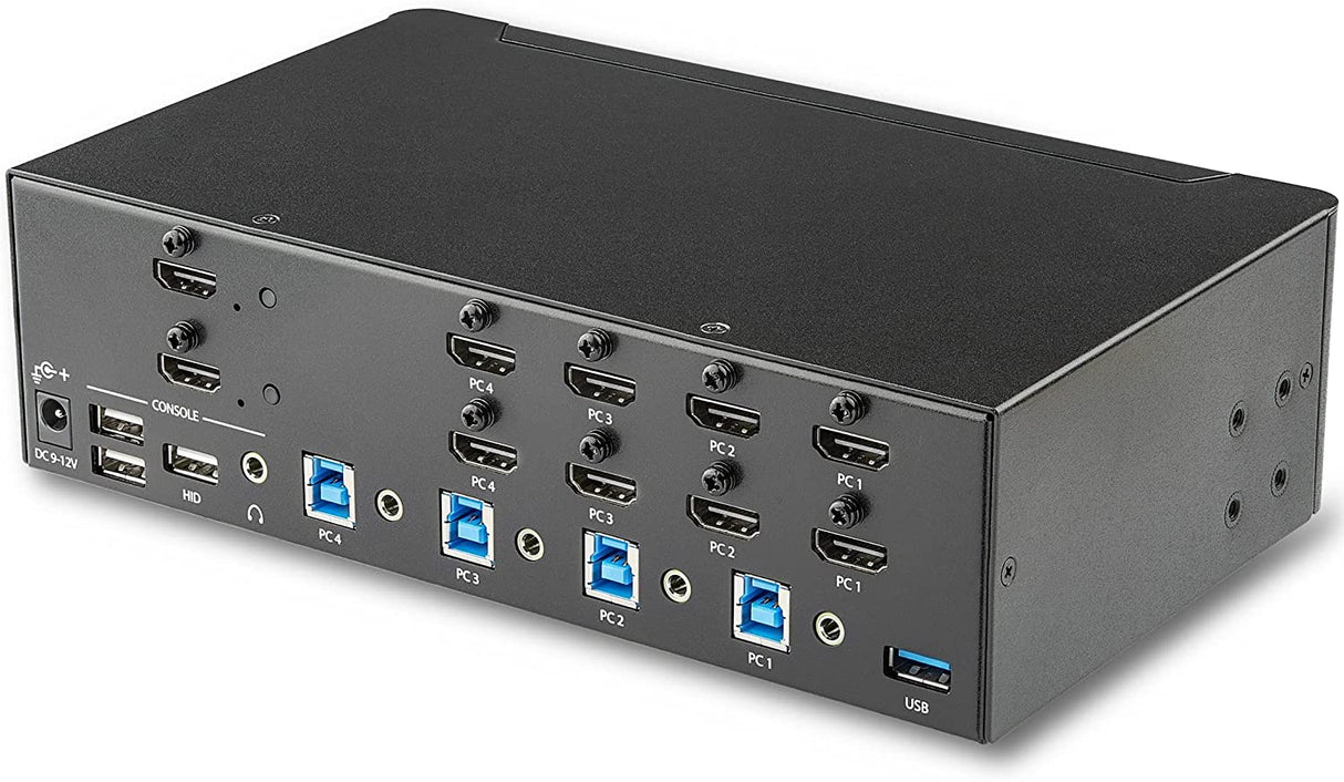 StarTech.com StarTech.com 4-Port Dual Monitor HDMI KVM Switch with Audio & USB 3.0 hub - 4K 30Hz - 4 PC Mac Computer KVM Switch Box for HDMI Display (SV431DHD4KU) 2.5"x5.1"x8.7" USB 3.0 | 4K30Hz