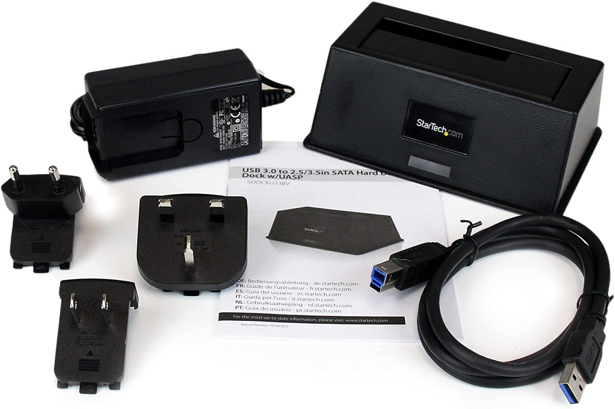 Startech USB 3.0 SATA III Hard Drive Docking Station SSD / HDD with UASP - 2.5/3.5" USB 3.0 SATA I/II/III SSD / HDD Dock with UASP