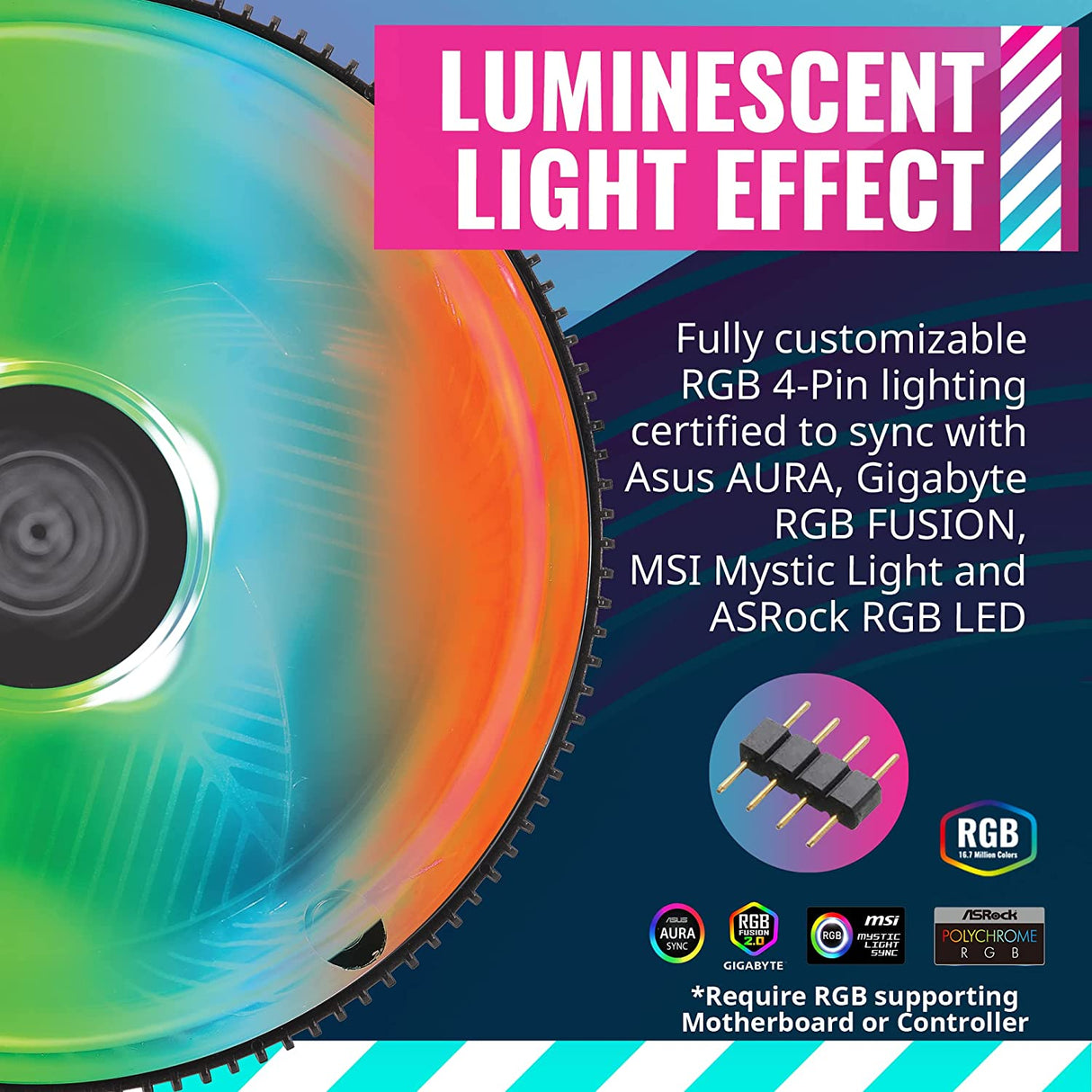 Cooler Master i71C RGB Intel Low-Profile CPU Air Cooler, Anodized Black Aluminum Fins, Copper Insert Base, MF120 RGB Lighting Fan for Intel LGA1200/115X I71c LGA1200/115X RGB