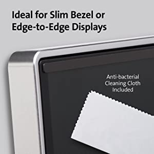 Kensington MagPro 24 Inch Magnetic Computer Privacy Screen for Desktop, Removable 16:9 Computer Privacy Filter, Anti-Glare Blue Ray Reduction, Compatible with Slim Bezel Monitors (K58357WW) 24" (16:9) Magnetic Privacy Screen