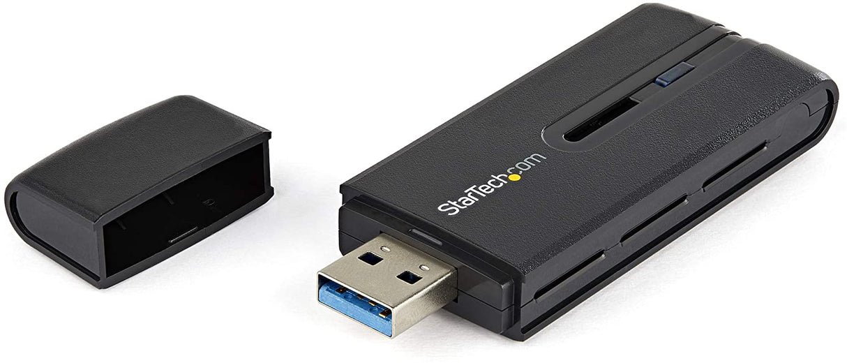 StarTech.com USB 3.0 AC1200 Dual Band Wireless-AC Network Adapter - 802.11ac WiFi Adapter - 2.4GHz / 5GHz USB Wireless - AC Network Card (USB867WAC22), Black