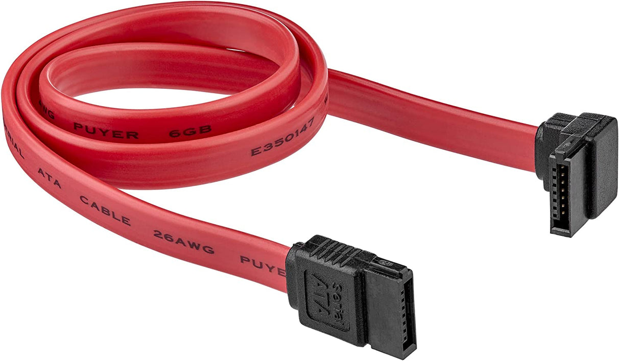 StarTech.com 12in SATA to Right Angle SATA Serial ATA Cable (SATA12RA1) 12 inch Right Angle
