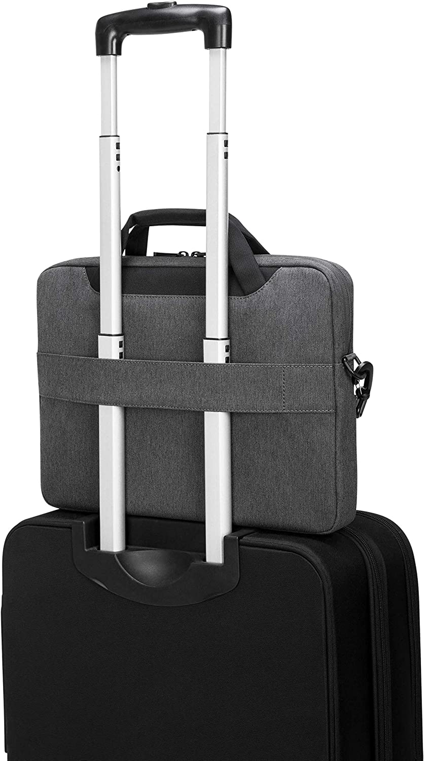 Targus Cypress Slimcase with EcoSmart Designed for Business Traveler and School fit up to 15.6-Inch Laptop/Notebook, Light Gray (TBS92602GL) Gray Sleeve