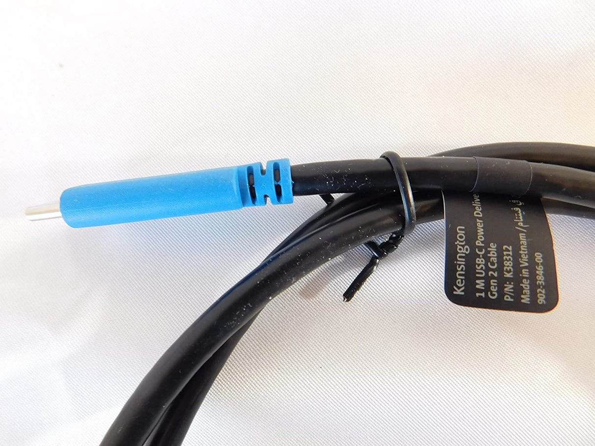 Kensington USB-C 3.2 Gen2 10Gbps Cable with USB-A Adapter - 100W Power Delivery, 1 Meter (K38312WW)