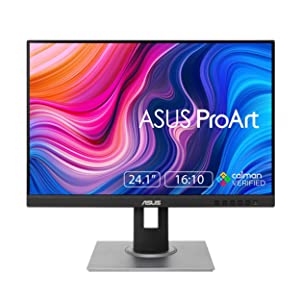 ASUS ProArt Display PA248QV 24.1” WUXGA (1920 x 1200) 16:10 Monitor, 100% sRGB/Rec.709 ?E < 2, IPS, DisplayPort HDMI D-Sub, Calman Verified, Eye Care, Anti-glare, Tilt Pivot Swivel Height Adjustable 24.1" 16:10 1920x1200 DP HDMI D-Sub