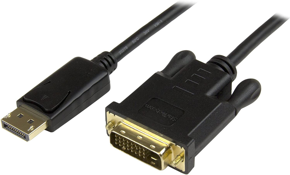 StarTech.com DisplayPort to DVI Converter Cable - DP to DVI Adapter - 3ft - 1920x1200 (DP2DVI2MM3) 3 feet