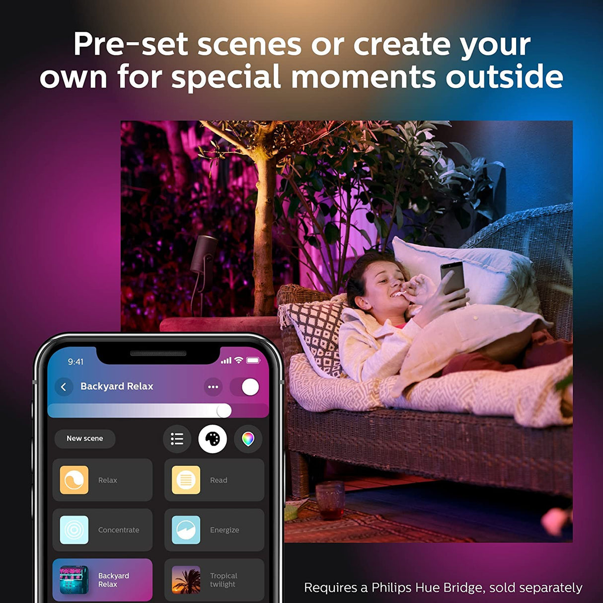 Philips Hue Lily White & Color Outdoor Smart Spot Light Extension (Hue Hub & Power Source Required), 1 Hue White & Color Smart Spot Light + Mount kit, Works with Alexa, HomeKit & Google Assistant