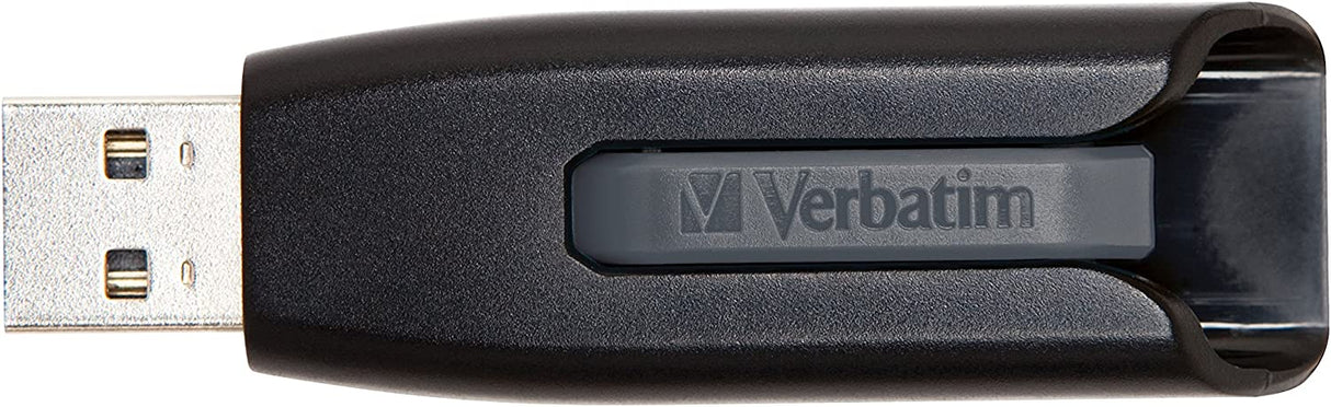 Verbatim 128GB USB 3.0 Store 'n' Go V3 Flash Drive - Cap-Less & PC / Mac Compatible - Gray