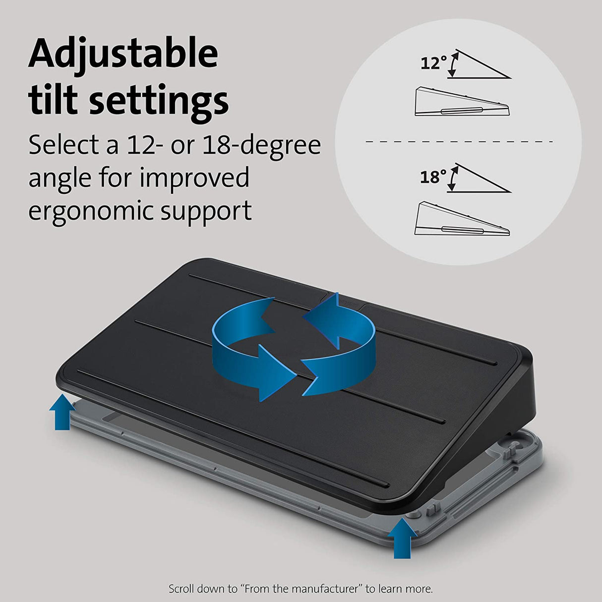 Kensington Space Saving Adjustable Foot Rest (K58302WW)