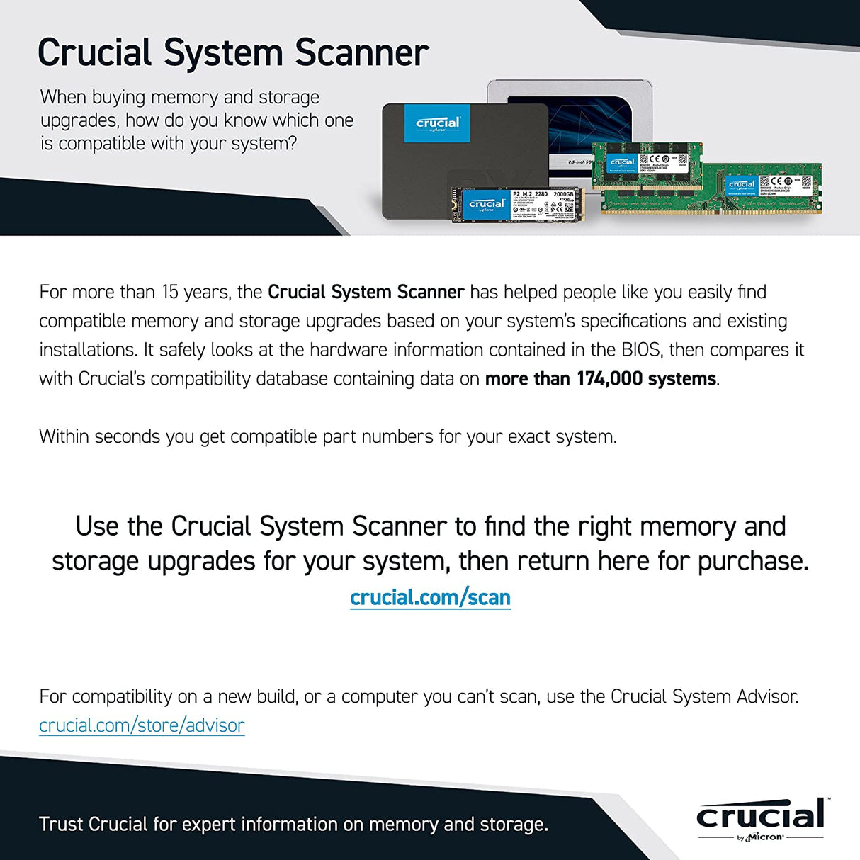 Crucial BX500 240GB 3D NAND SATA 2.5-Inch Internal SSD, up to 540MB/s - CT240BX500SSD1 240GB Standard Packaging