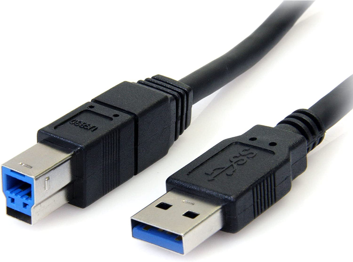 StarTech.com 10 ft Black SuperSpeed USB 3.0 Cable A to B - M/M- for P/N: PCIUSB3S4 - PEXUSB3S23 - PEXUSB3S24 - PEXUSB3S25 - PEXUSB3S44V - PEXUSB3S4V (USB3SAB10BK) 10 ft / 3m Black