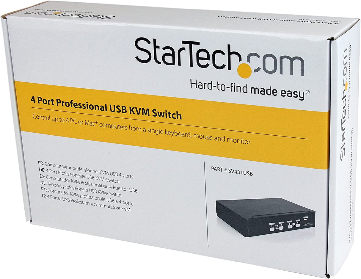 StarTech Sv431usb Professional Vga USB Kvm Switch with Hub, 4 Ports