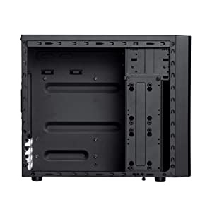 Fractal Design Core 1000 USB 3 - Mini Tower Computer Case - mATX - High Airflow and Cooling - 1x 120mm Silent Fan Included - Brushed Aluminium - Black