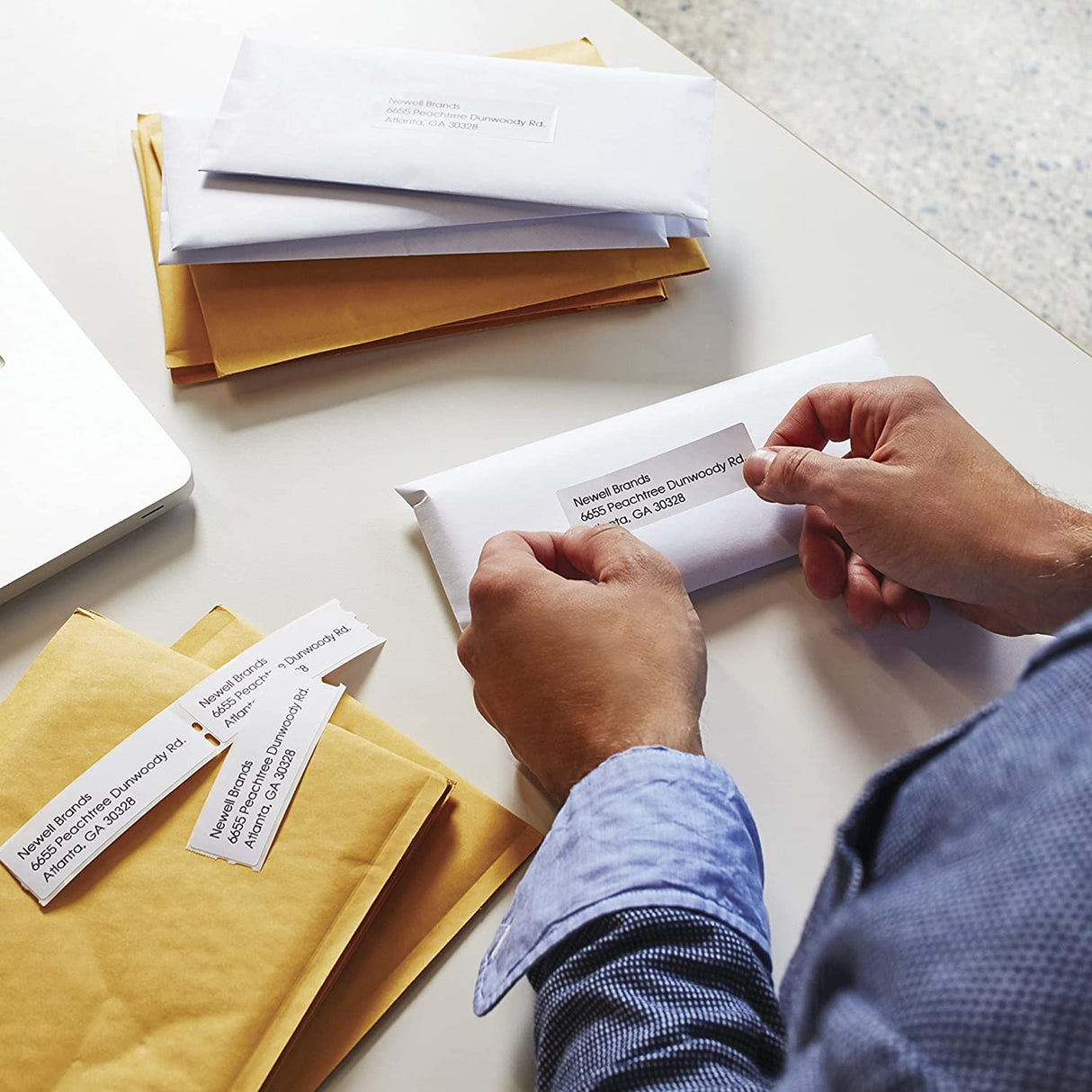 DYMO LW Large Mailing Address Labels for LabelWriter Label Printers, White, 1-4/10'' x 3-1/2'', Large, 2 Rolls of 260