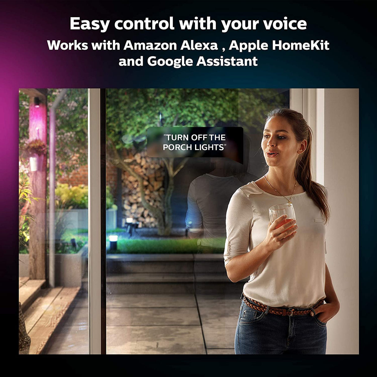 Philips Hue Smart Outdoor Lightstrip, 2m/7ft, (Voice Compatible with Amazon Alexa, Apple Homekit, and Google Home, Hue Hub Sold Separately), White