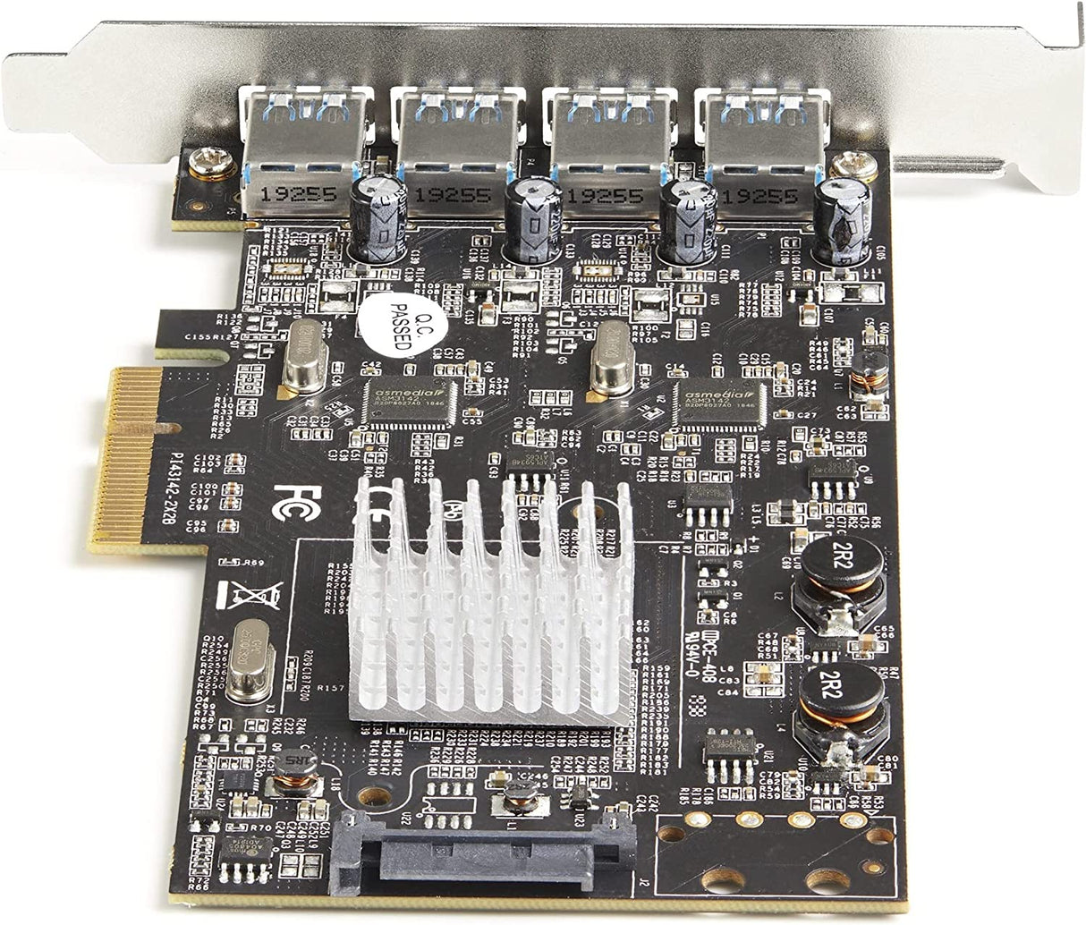 StarTech.com 4-Port USB PCIe Card - 10Gbps USB 3.1/3.2 Gen 2 Type-A PCI Express Expansion Card with 2 Controllers - 4X USB-A - USB PCIe Add-On Adapter Card - Windows/Mac/Linux (PEXUSB314A2V2)
