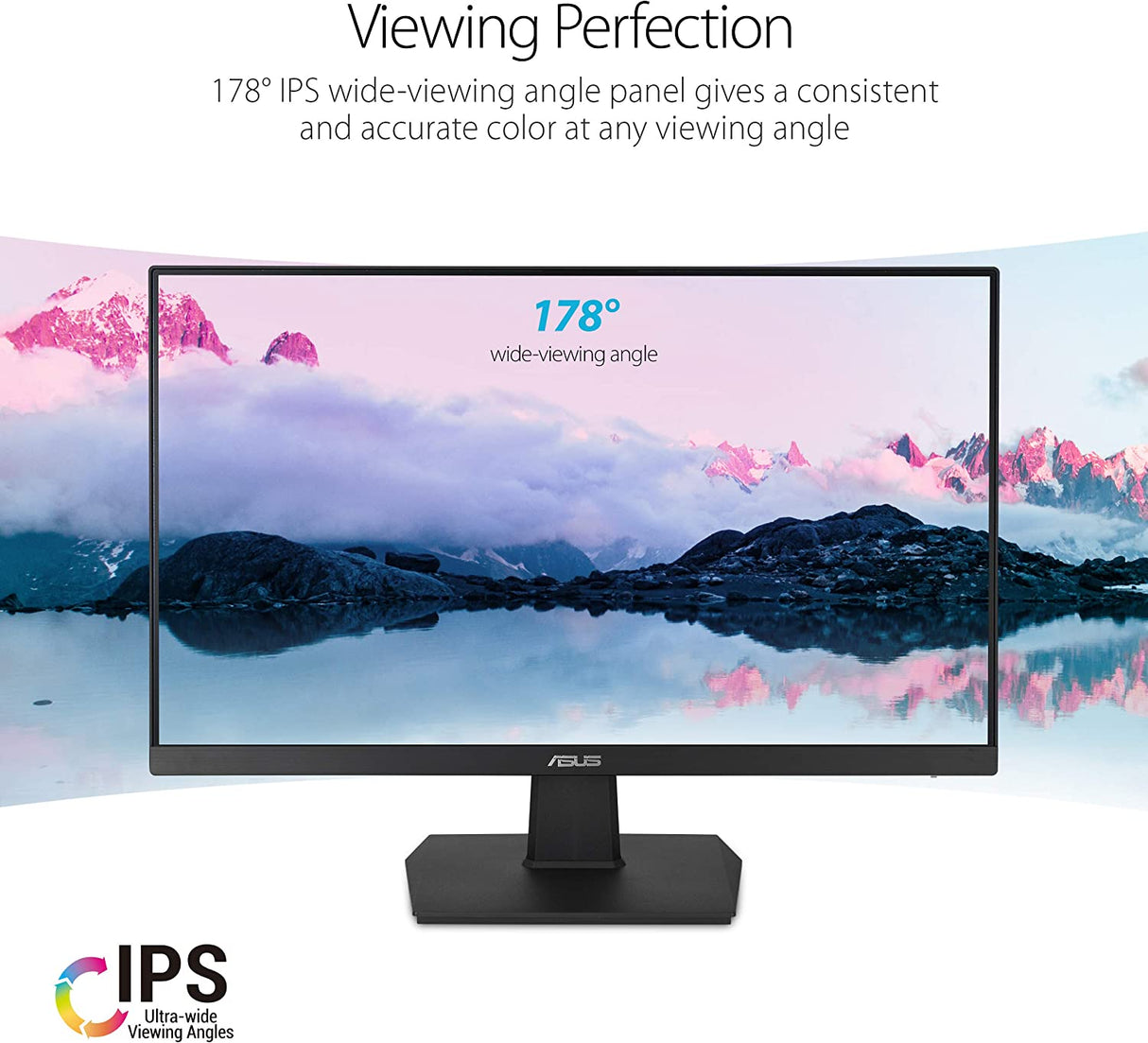 ASUS VA27EHE 27” Eye Care Monitor Full HD (1920 x 1080) IPS 75Hz Adaptive-Sync HDMI D-Sub Frameless