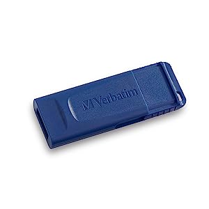 Verbatim 16GB USB 2.0 Flash Drive - Cap-Less & Universally Compatible - 5 Pack - Blue - 99810 16 GB 5 Pack Standard Packaging