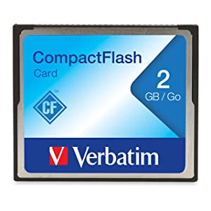 Verbatim 2GB CompactFlash Memory Card, Black, Model Number: 47012 CompactFlash 2GB