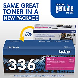 Brother TN-336M DCP-L8400 L8450 HL-L8250 L8350 MFC-L8600 L8650 L8850 Toner Cartridge (Magenta) in Retail Packaging Magenta Toner Cartridge