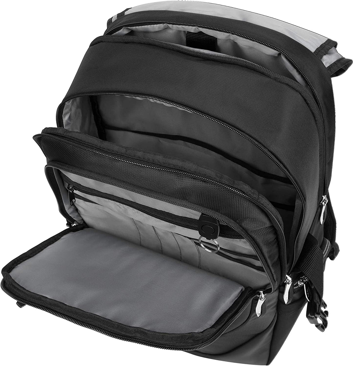 Targus Voyager II Travel and Commuter Business Backpack with Hideaway RainCover, Sternum & Waist Buckled Straps, Trolley Strap, Padded Shock-Absorbing Protection for 17.3-Inch Laptop, Black (TSB953GL) Voyager II Backpack