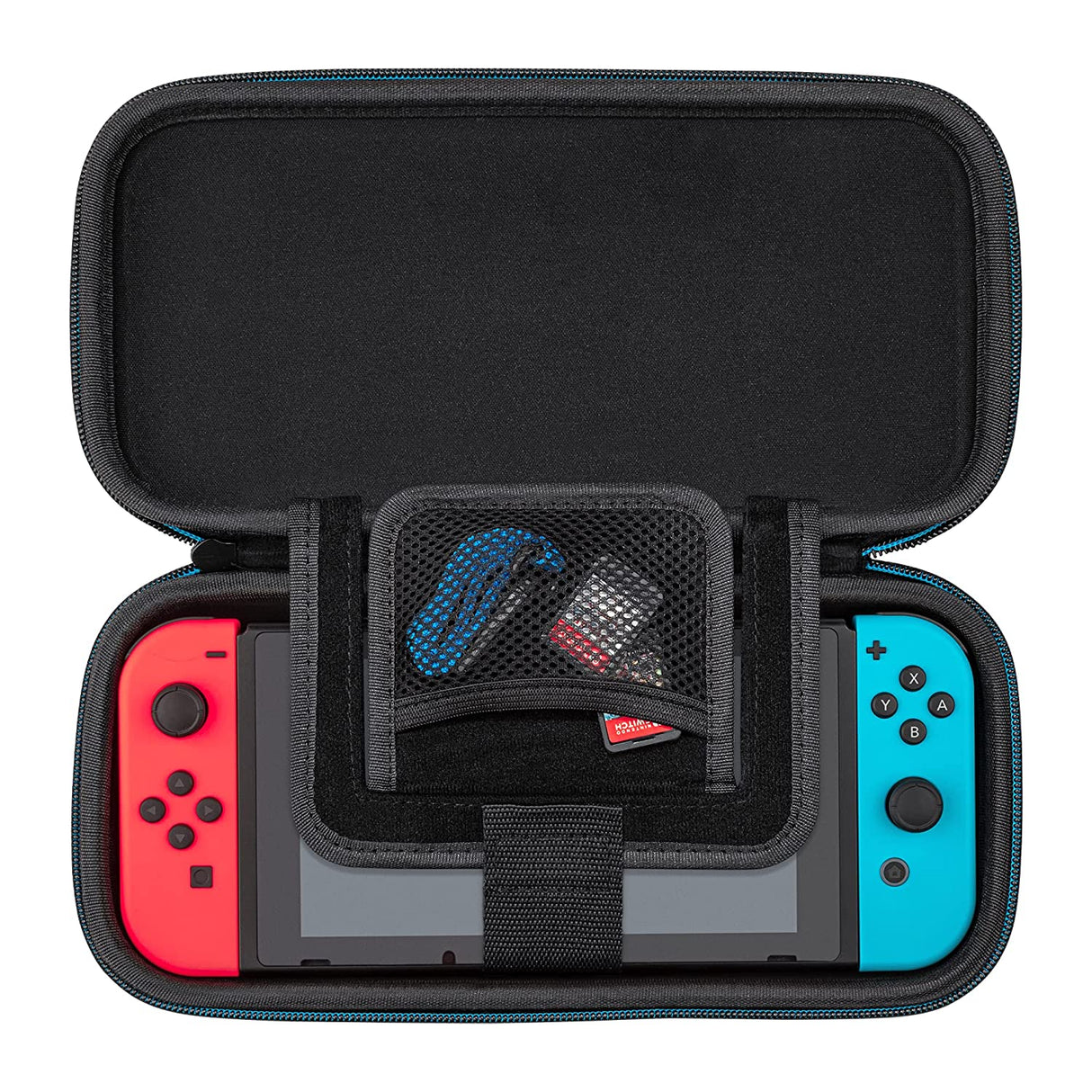 PDP Gaming Officially Licensed Switch Slim Deluxe Travel Case - Mario - Semi-Hardshell Protection - Protective PU Leather - Holds 14 Games & Console - Works with Switch OLED & Lite - Perfect for Kids Power Pose Mario