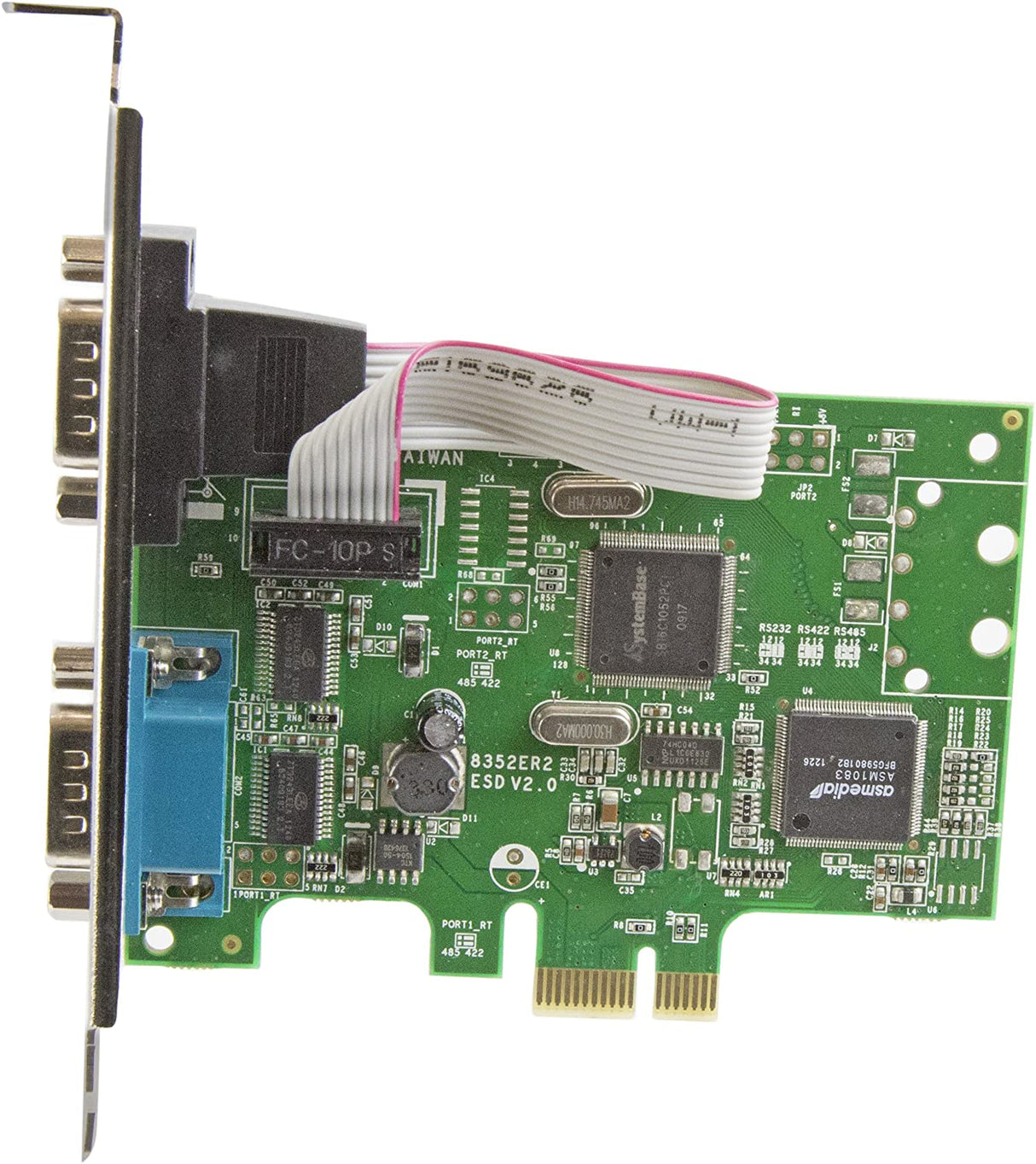 StarTech.com 2-Port PCI Express Serial Card with 16C1050 UART - RS232 Low Profile Serial Card - PCI Serial Card (PEX2S1050)