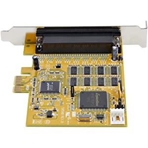 StarTech.com 8-Port PCI Express RS232 Serial Adapter Card - PCIe RS232 Serial Card - 16C1050 UART - Multiport Serial DB9 Controller/Expansion Card - 15kV ESD Protection - Windows & Linux (PEX8S1050)