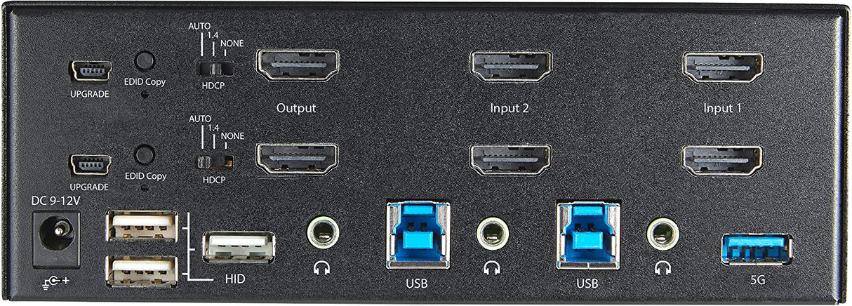 StarTech.com 2 Port Dual Monitor HDMI KVM Switch - 4K 60Hz Ultra HD HDR - Desktop 4K HDMI 2.0 KVM Switch with 2 Port USB 3.0 Hub (5Gbps) & 4x USB 2.0 HID, Audio - Hotkey Switching - TAA (SV231DHU34K6)