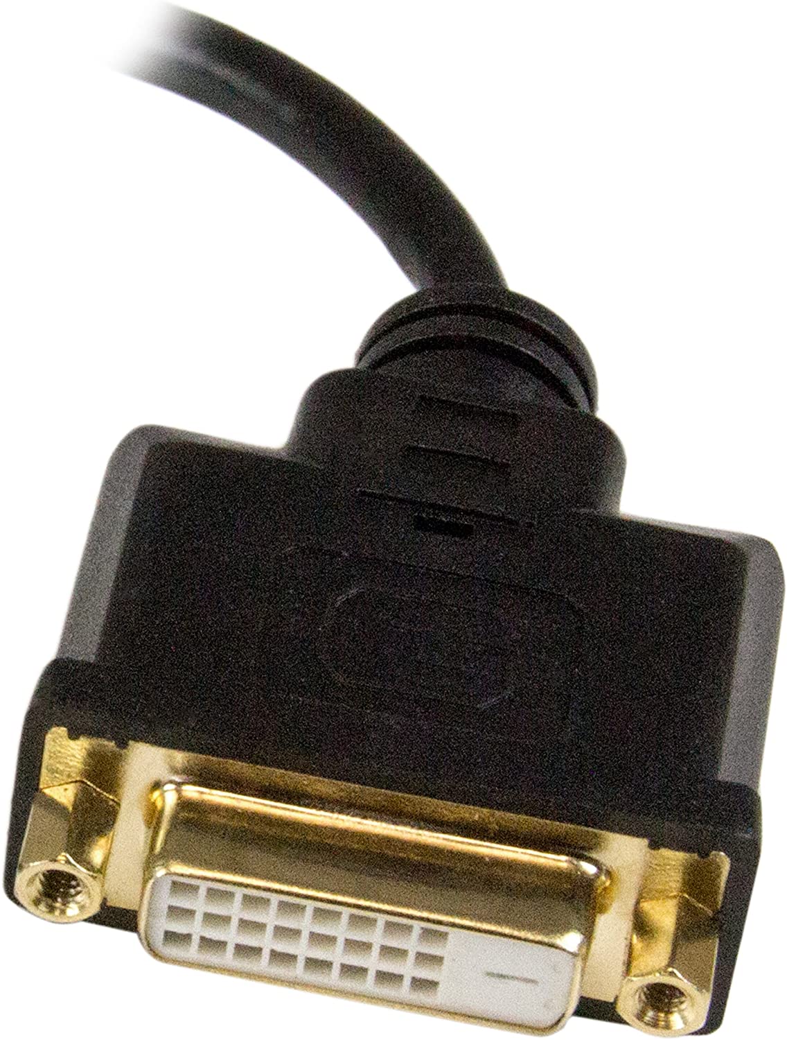 StarTech.com 8in Micro HDMI to DVI-D Adapter M/F - 8in Micro HDMI to DVI Cable - Connect a Micro HDMI phone or laptop to a DVI-D display (HDDDVIMF8IN),Black 8in - M/F Micro HDMI to DVI