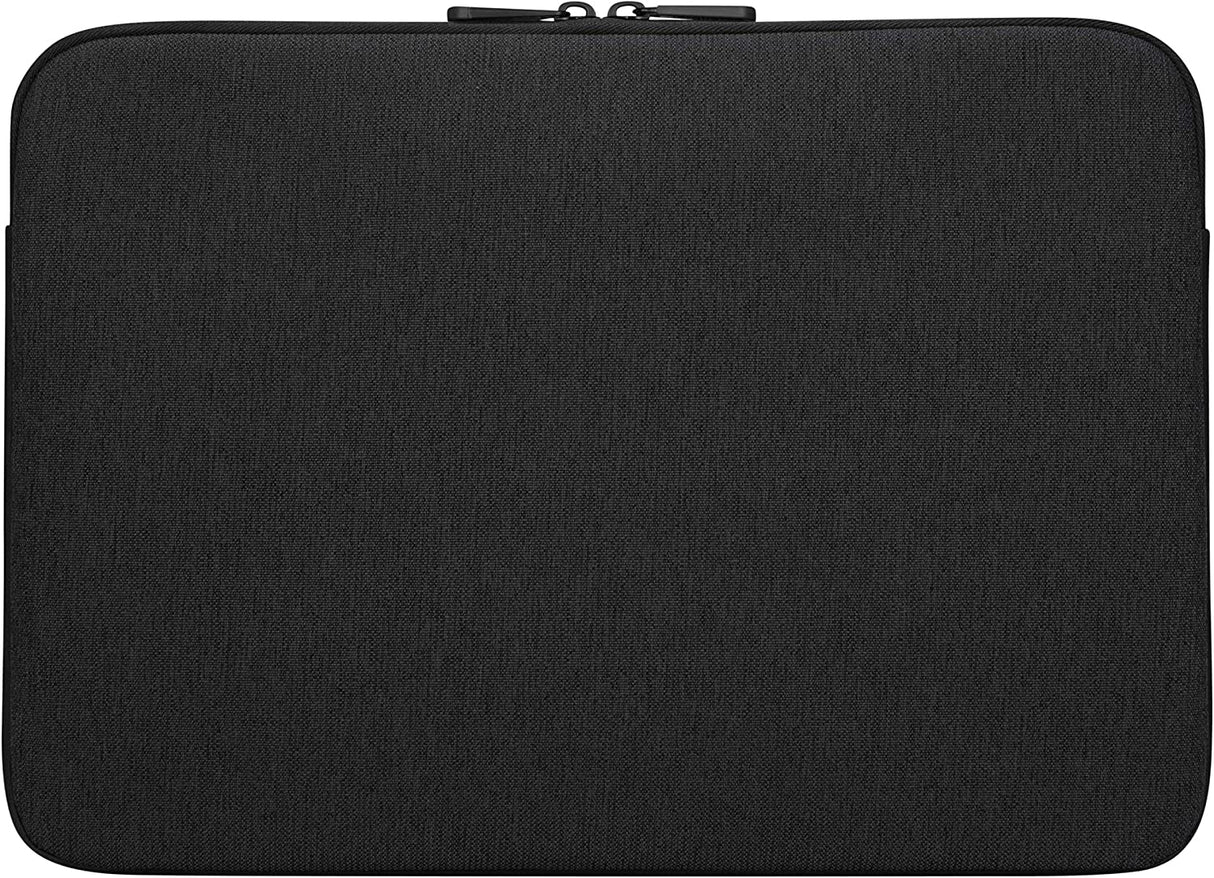 Targus Cypress Sleeve with EcoSmart Modern Style with Durable Water-Repellent Nylon, Back Zip Pocket Pouch, Protective Slipcase fits 13-14-Inch Laptop/Notebook, Black (TBS646GL) Black Sleeve