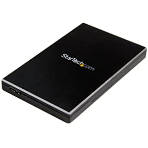 StarTech.com USB 3.1 (10 Gbps) Gen 2 External Hard Drive Enclosure for 2.5” SATA Drives - Portable Hard Drive Enclosure (S251BMU313) USB 3.1 (10Gbps)