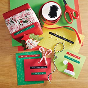 DYMO 3D Plastic Embossing Labels for Embossing Label Makers, White Print on Red, 3/8'' x 9.8', 1-roll Pack (520102)