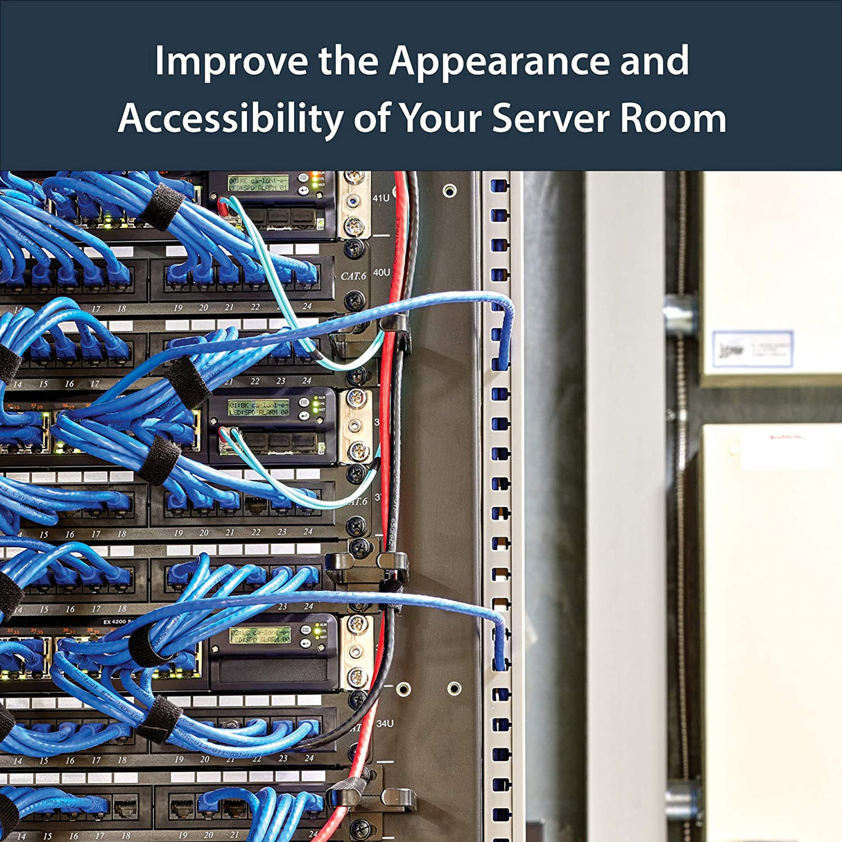 StarTech.com 5.6ft Server Rack Cable Management - Customizable 1.5 x 1in Open Slot Network & Data Finger Duct Wire Raceway Organizer w/ Cover (AD105X1) 2.0 in (50 mm) x 1.0 in (2.5 cm)