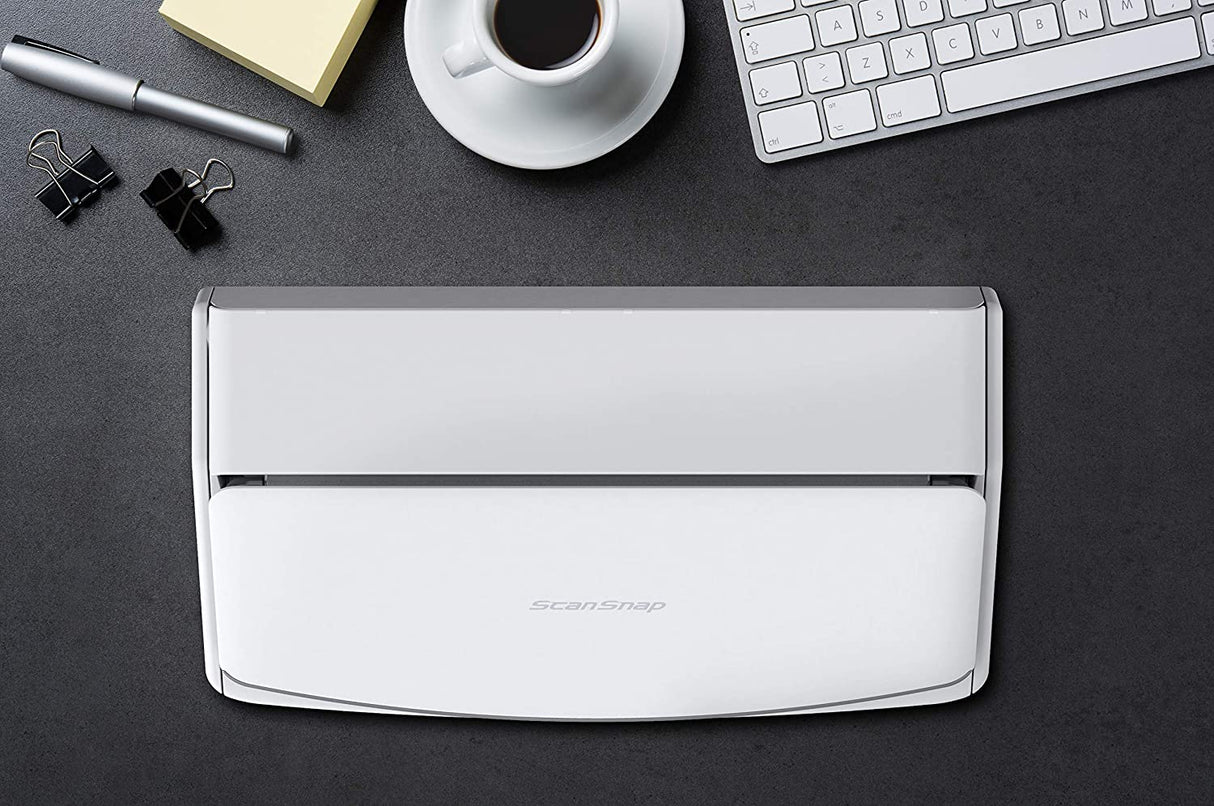 Fujitsu ScanSnap iX1600 Wireless or USB High-Speed Cloud Enabled Document, Photo & Receipt Scanner with Large Touchscreen and Auto Document Feeder for Mac or PC, White ScanSnap iX1600 White