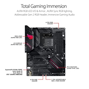 Asus ROG Strix B550-F Gaming WiFi II AMD AM4 (3rd Gen Ryzen) ATX Gaming Motherboard (PCIe 4.0,WiFi 6E, 2.5Gb LAN, BIOS Flashback, HDMI 2.1, Addressable Gen 2 RGB Header and Aura Sync)