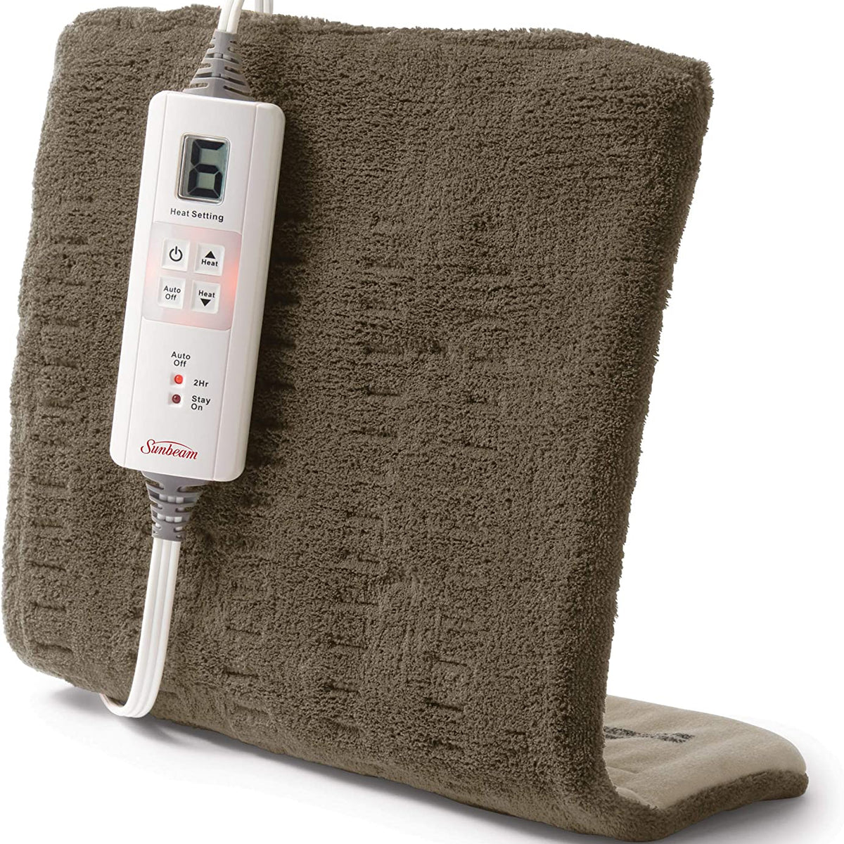 Sunbeam Xpress Heat Standard Heating Pad, Brown Standard Xpress Heat H