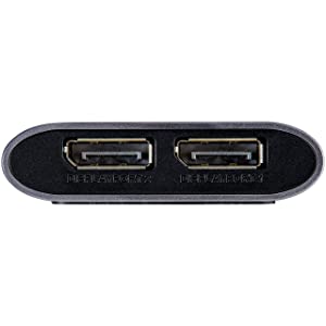 StarTech.com Thunderbolt 3 to Dual DisplayPort Adapter DP 1.4 - Dual 4K 60Hz or Single 8K/5K Thunderbolt 3 to DP Adapter - TB3 to 2X DisplayPort Monitor Video Display Adapter - Mac/Windows (TB32DP14)