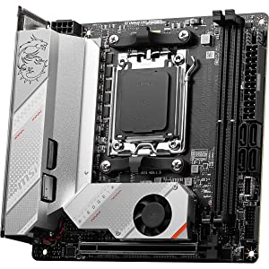 MSI MPG B650I Edge WiFi Gaming Motherboard (AMD AM5, Mini-ITX, DDR5, PCIe 4.0, M.2, SATA 6Gb/s, USB 3.2 Gen 2, HDMI, Wi-Fi 6E, AMD Ryzen 7000 Series Desktop Processors)