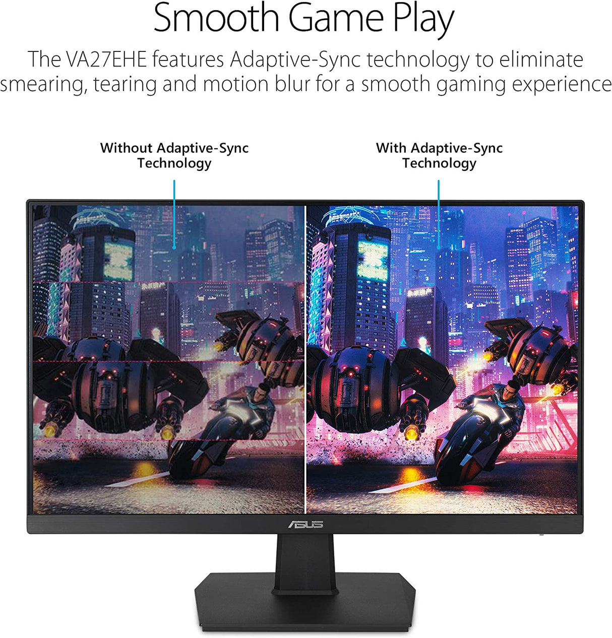 ASUS VA27EHE 27” Eye Care Monitor Full HD (1920 x 1080) IPS 75Hz Adaptive-Sync HDMI D-Sub Frameless