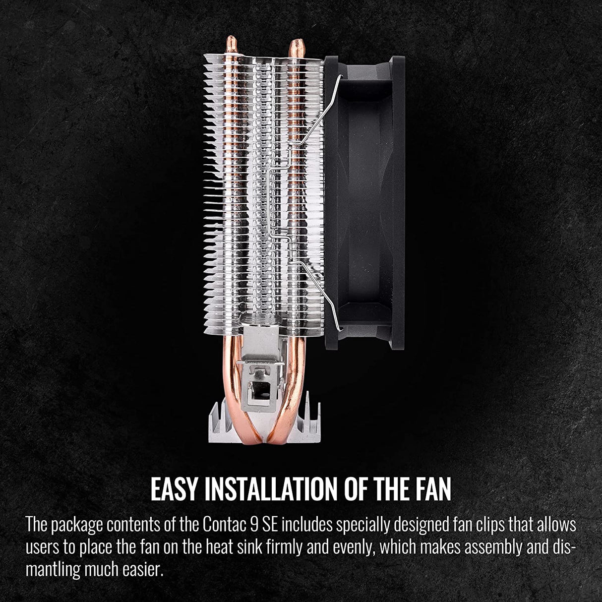 Thermaltake Contac 9 SE CPU Cooler, 120W Cooling Power, 92mm PWM Fan, Support Intel LGA 1700/ AMD AM4, CL-P106-AL09WT-A