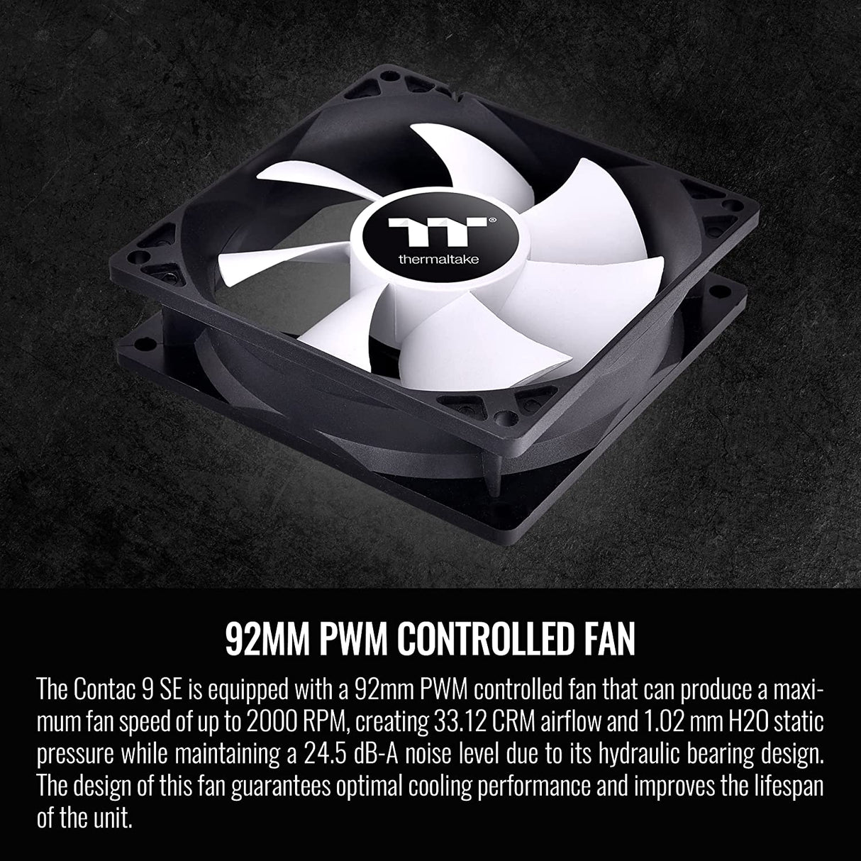 Thermaltake Contac 9 SE CPU Cooler, 120W Cooling Power, 92mm PWM Fan, Support Intel LGA 1700/ AMD AM4, CL-P106-AL09WT-A