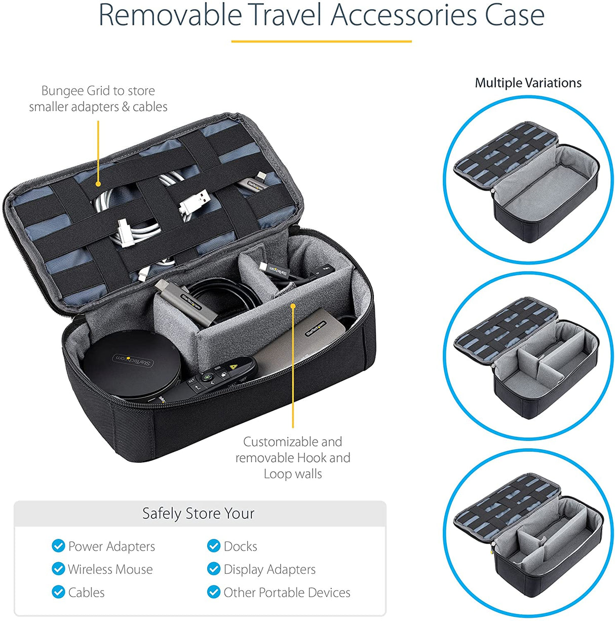 StarTech.com 17.3" Laptop Backpack with Removable Accessory Case - Professional IT Tech Backpack for Work/Travel/Commute - Durable Ergonomic Computer Bag - Nylon - Notebook/Tablet Pockets (NTBKBAG173)