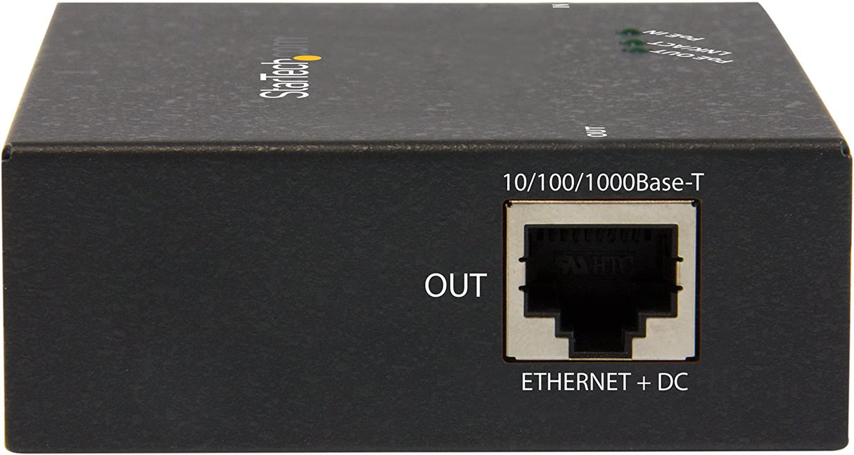 StarTech.com 1 Port Gigabit PoE+ Extender 802.3at & 802.3af - 100m (330ft) - Power over Ethernet Extender - PoE Repeater Network Extender (POEEXT1GAT)