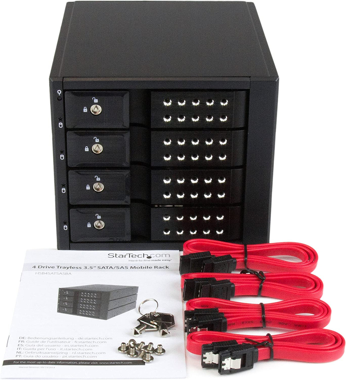 StarTech.com 4-Bay Mobile Rack Backplane - Trayless Hot Swap Mobile Rack Backplane for 3.5in SAS II/SATA III - 6 Gbps HDD (HSB4SATSASBA)